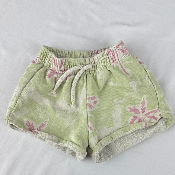 Zara Other - Zara Kids Green and Pink Tropical Shorts